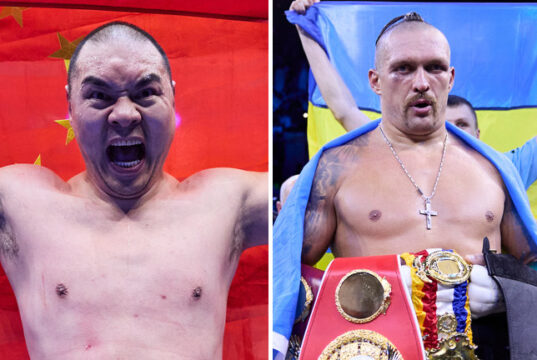 Zhilei Zhang has welcomed a fight with Oleksandr Usyk Photo Credit: Mark Robinson Matchroom Boxing