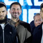 There appeared to be frostiness between Bivol and Beterbiev Photo Credit: Mark Robinson Matchroom Boxing