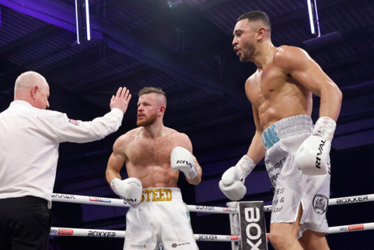 Callum Simpson halted Steed Woodall in the second round in Sheffield Photo Credit: Lawrence Lustig/BOXXER