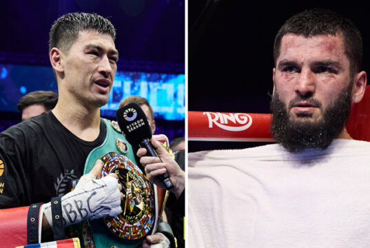 Dmitry Bivol has confirmed that Artur Beterbiev refused to shake his hand after their rematch in Riyadh Photo Credit: Mark Robinson Matchroom Boxing