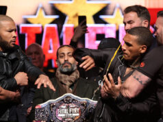 Shalom could only watch as Eubank tagged Benn Tuesday Photo Credit: Mark Robinson Matchroom Boxing