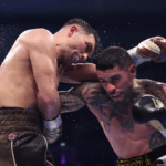 Barboza proved a tricky customer for Catterall (Photo Credit: Mark Robinson Matchroom Boxing)