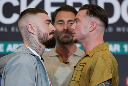 Lewis Crocker faces Paddy Donovan in an IBF welterweight title final eliminator in Belfast on Saturday Photo Credit: Mark Robinson Matchroom Boxing