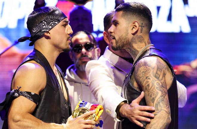 Lopez defends his WBO super lightweight title against Barboza Jr on May 2 Photo Credit: Golden Boy/ Cris Esqueda