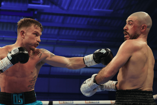 Smith dominated Germain in Sheffield (Photo Credit: Mark Robinson Matchroom Boxing)