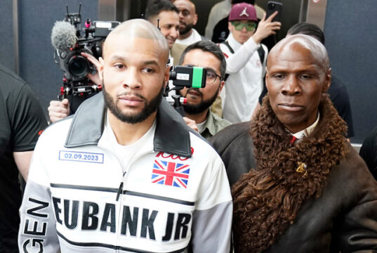Chris Eubank Sr met with his son the night before his showdown with Conor Benn Photo Credit: Dave Thompson Matchroom Boxing