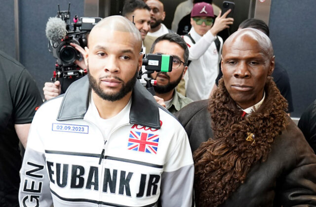 Chris Eubank Sr met with his son the night before his showdown with Conor Benn Photo Credit: Dave Thompson Matchroom Boxing Chris Eubank Sr met with his son the night before his showdown with Conor Benn Photo Credit: Dave Thompson Matchroom Boxing