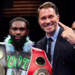 Hearn alongside Ennis after his victory Photo Credit: Mark Robinson Matchroom Boxing