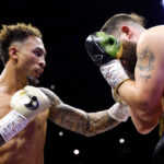 Ben Whittaker stopped Liam Cameron in two rounds in their rematch in Birmingham Photo Credit: Lawrence Lustig/BOXXER