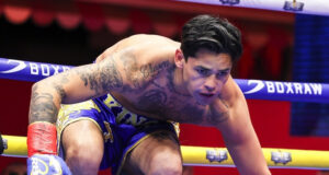 Ryan Garcia was dropped on the way to a unanimous decision loss to Rolly Romero at Times Square Photo Credit: Haney laboured past Ramirez Photo Credit: Geoffrey Knott/Matchroom Boxing