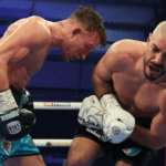 Smith hurt Germain on several occasions (Photo Credit: Mark Robinson Matchroom Boxing)