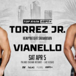 Richard Torrez Jr takes on Guido Vianello in a heavyweight showdown in Las Vegas on Saturday Photo Credit: Top Rank Boxing