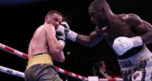 Former undisputed champion Josh Taylor suffers upset loss to Ekow Essuman in his welterweight debut at the SSE Hydro in Glasgow. Photo Credit: Queensberry/Leigh Dawney