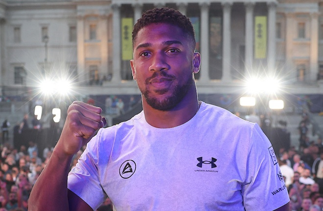 Joshua had a successful operator in his elbow photo: Mark Robinson Matchroom Boxing