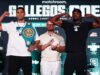 Manuel Gallegos and Khalil Coe face off during a final press conference ahead of the Matchroom Boxing card on Friday, May 30, 2025 at Domo Alcade in Guadalajara, Mexico. Photo Credit: Melina Pizano/ Matchroom