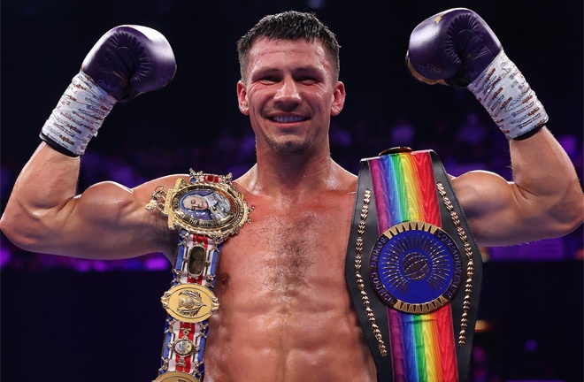 Conway added the title of British medium weight to his Commonwealth Crown photo: Mark Robinson Matchroom Boxing