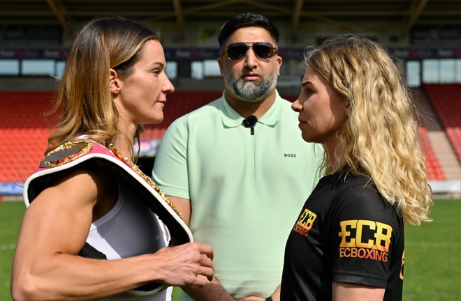 Harper and Zimmermann stood face to face at Wednesday's press conference photo photo: GBM Sports