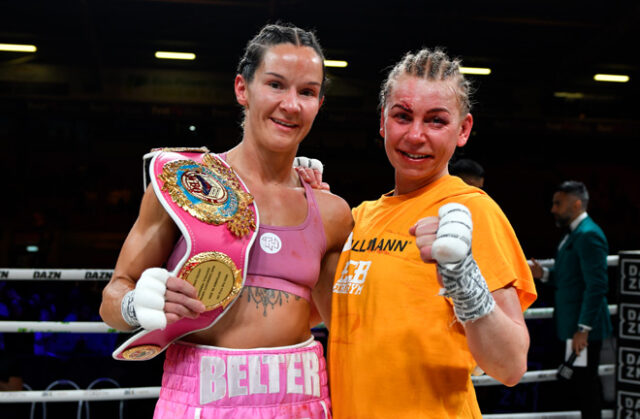 Terri Harper defended her WBO lightweight title with a points win over Natalie Zimmermann in Doncaster Photo Credit: GBM Sports Terri Harper defended her WBO lightweight title with a points win over Natalie Zimmermann in Doncaster Photo Credit: GBM Sports