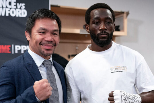 Terence Crawford believes Manny Pacquiao's clash with Mario Barrios is a "50-50" Photo Credit: Esther Lin/SHOWTIME