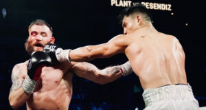 Caleb Plant suffered a shock split decision defeat to Jose Armando Resendiz in Las Vegas Photo Credit: Sean Michael Ham/TGB Promotions