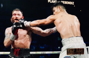 Caleb Plant suffered a shock split decision defeat to Jose Armando Resendiz in Las Vegas Photo Credit: Sean Michael Ham/TGB Promotions