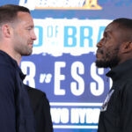 Taylor and Essuman face-to-face at Thursday’s press conference Photo Credit: Leigh Dawney/Queensberry