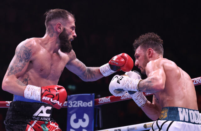 Anthony Cacace stopped Leigh Wood in the ninth round in Nottingham Photo Credit: Leigh Dawney/Queensberry Anthony Cacace stopped Leigh Wood in the ninth round in Nottingham Photo Credit: Leigh Dawney/Queensberry