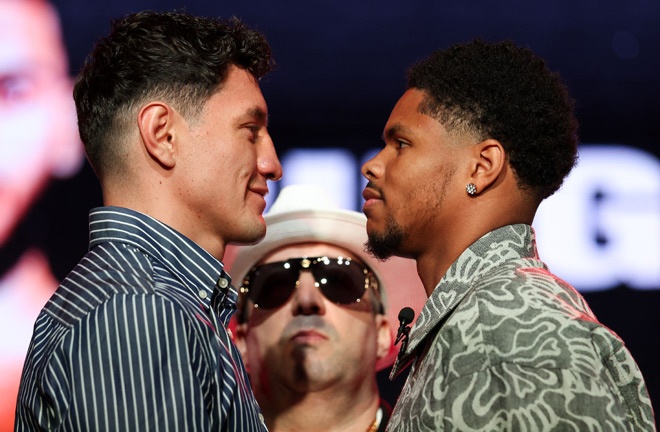 Stevenson and Zepeda face-to-face ahead of their clash on July 12 Photo Credit: Ring Magazine