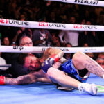 Kambosos Jr was stopped by Richardson Hitchins in New York Photo Credit: Geoffrey Knott/Matchroom Boxing