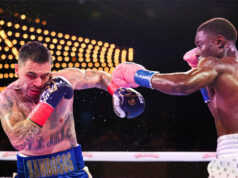 Richardson Hitchins stopped George Kambosos Jr to defend his IBF super lightweight belt Photo Credit: Geoffrey Knott/Matchroom Boxing