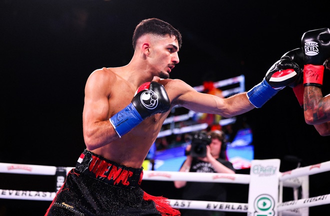 Adam Maca made a successful professional debut in New York Photo Credit: Geoffrey Knott/Matchroom Boxing