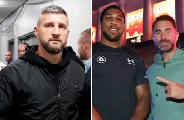 Carl Froch has continued his war of words with Eddie Hearn over Anthony Joshua Photo Credit: Dave Thompson/Mark Robinson/Matchroom Boxing Carl Froch has continued his war of words with Eddie Hearn over Anthony Joshua Photo Credit: Dave Thompson/Mark Robinson/Matchroom Boxing