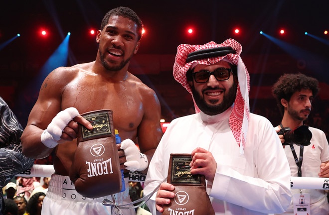 Joshua talks about signing with Riyadh Season Photo Credit: Mark Robinson Matchroom Boxing