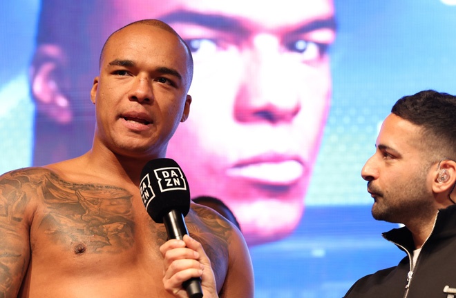 Fabio Wardley speaks before returning against Justis Huni Credit: Leigh Dawney/Queensberry.