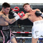In four-round attraction, super featherweight prospect Billy Adams (7-0, KO0) won all available sessions against Alexander Morales Credit: Leigh Dawney/Queensberry.