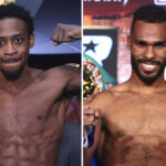 Keyshawn Davis defends his WBO lightweight world title for the first time against Edwin De Los Santos in Norfolk on Saturday Photo Credit: Mikey Williams/Top Rank via Getty Images