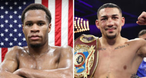 Devin Haney has slammed Teofimo Lopez after their proposed meeting collapsed Photo Credit: Melina Pizano/Matchroom/Mikey Williams/Top Rank