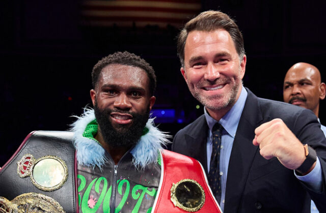 Eddie Hearn is plotting Jaron Ennis' future at 154lbs Photo Credit: Mark Robinson Matchroom Boxing