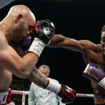 Mbilli stops Sulecki in the first round Credit: Vincent Ethier/Eye Of The Tiger