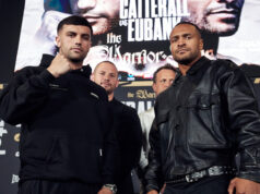 Jack Catterall next to Harlem Eubank ahead of fight week Credit: Mark Robinson/Matchroom Boxing