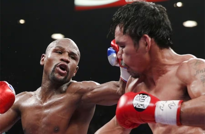 Mayweather beat Pacquiao in 2015 Photo Credit: Esther Lin