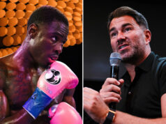 Eddie Hearn unhappy over Hitchins' post fight free agent comments Photo Credit: Geoffrey Knott/Matchroom Boxing