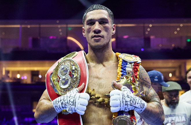 Opetaia makes a third defence of his IBF crown Photo Credit: Mark Robinson Matchroom Boxing
