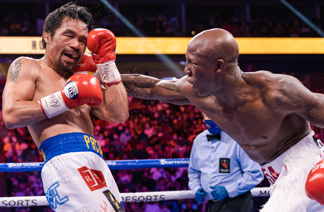 Pacquiao has not fought since defeat to Ugas in 2021 Photo Credit: Ryan Hafey / Premier Boxing Champions