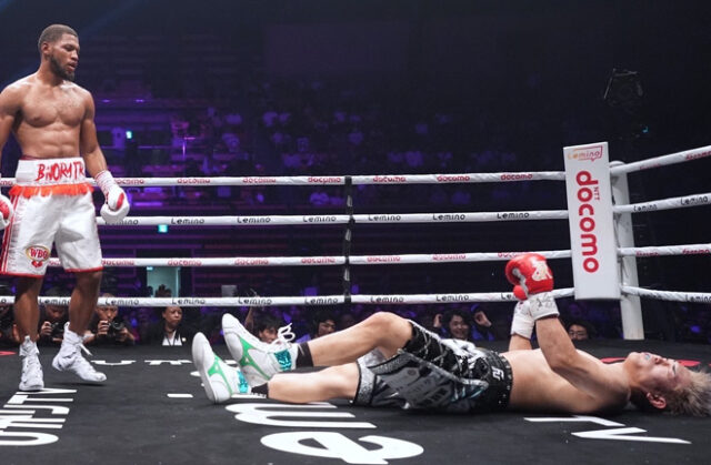 Brian Norman Jr scored a devastating fifth round knockout of Jin Sasaki in Tokyo on Thursday Photo Credit: Naoki Fukuda Brian Norman Jr scored a devastating fifth round knockout of Jin Sasaki in Tokyo on Thursday Photo Credit: Naoki Fukuda