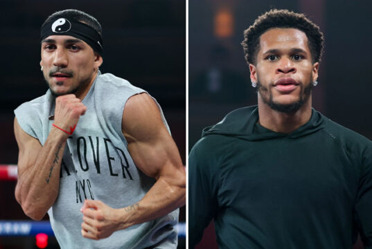 Teofimo Lopez and Devin Haney have signed to fight on August 16 in Saudi Arabia Photo Credit: Golden Boy / Cris Esqueda