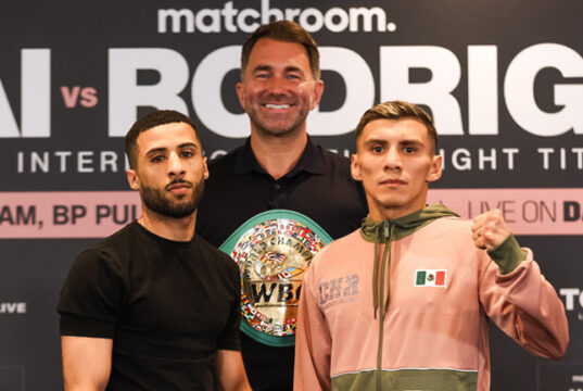 Galal Yafai defends his WBC interim flyweight title against Francisco Rodriguez Jr in Birmingham on Saturday, live on DAZN Photo Credit: Mark Robinson Matchroom Boxing