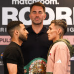 Yafai and Rodriguez face-to-face at Thursday’s press conference Photo Credit: Mark Robinson Matchroom Boxing