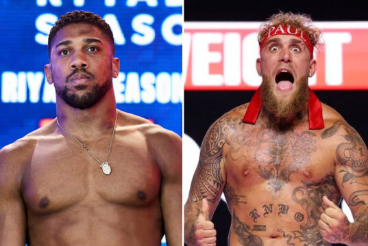 A clash between Anthony Joshua and Jake Paul is being targeted for early 2026 Photo Credit: Mark Robinson Matchroom Boxing/Cris Esqueda / Golden Boy Promotions