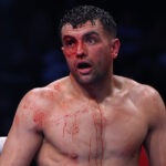 Catterall left bloodied after clashing heads with Eubank Photo Credit: Mark Robinson Matchroom Boxing